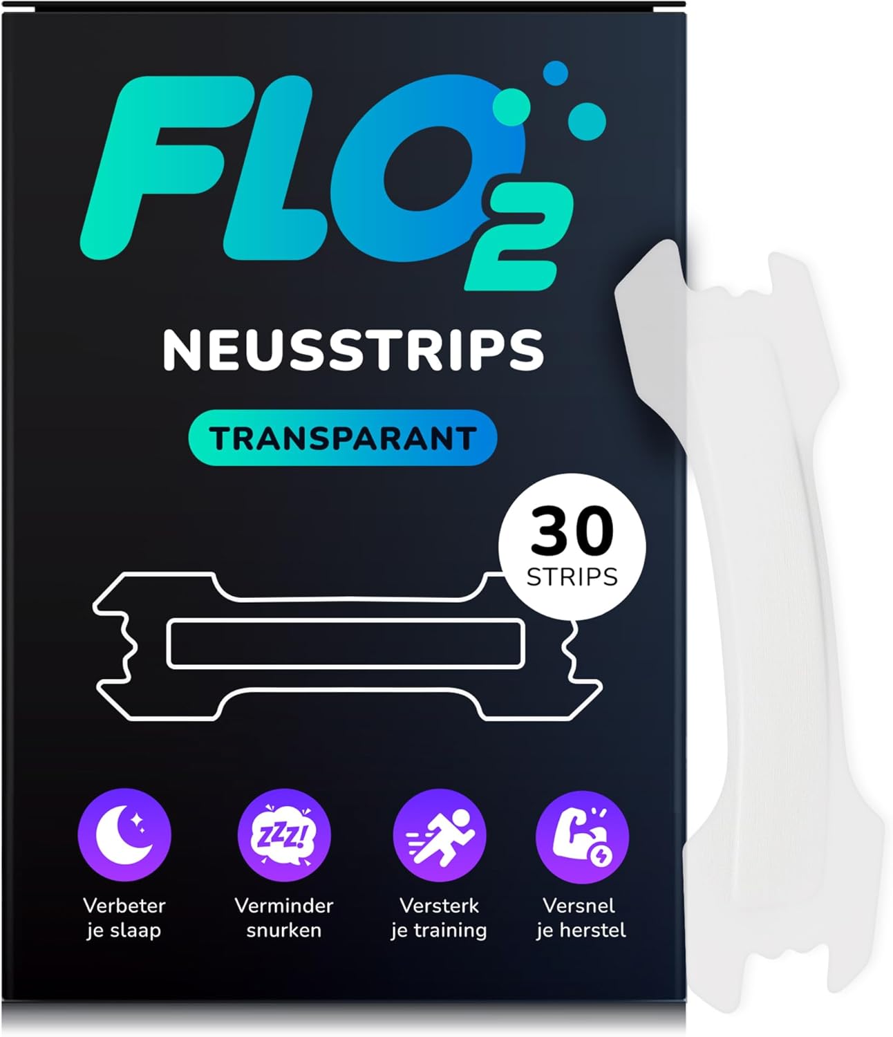FLO2 Performance Pack – Transparante Neusstrips (30 Stuks)